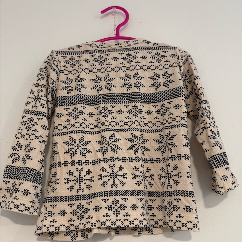 kate quinn Cream and blue Patterned toddler cardigan 18-24 months | unisex - Picture 3 of 3